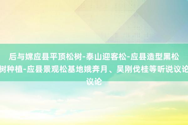 后与嫦应县平顶松树-泰山迎客松-应县造型黑松树种植-应县景观松基地娥奔月、吴刚伐桂等听说议论